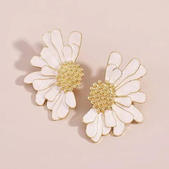 Magical Flower Statement Earrings - Picture 2 of 4